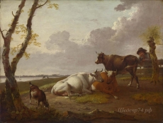 londongallery/heinrich wilhelm schweickhardt - cattle